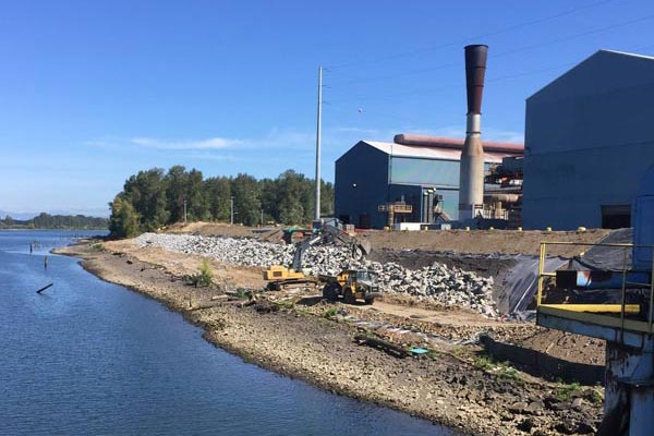Soil riverbank cleanup